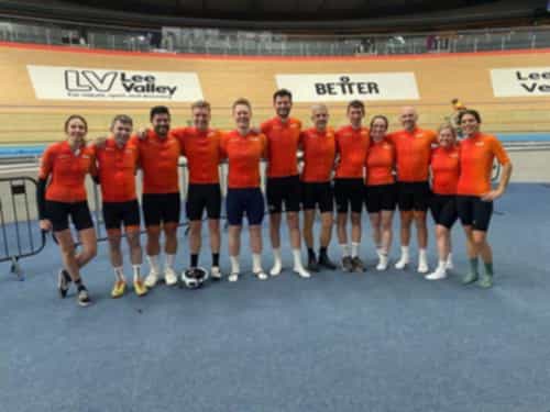 Auster riders at Lee Valley Velodrome