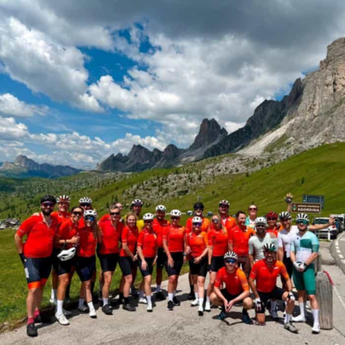 🇮🇹⛰️ Dolomites trip report - Club member, Ben

From the moment the coach wound its way through the mountains, we knew we were in for something special.

We ticked off the Passo Giau, Valparola and Zoncolan!

Across the week we racked up 305,000m of elevation, broke three spokes, consumed enough gels to fund a dentist’s new Cervélo, and created plenty of stories along the way.

@peeete11 outdid himself with this trip. The hotel was brilliant, even accommodating additional pasta to help us up the climbs. The food was excellent, if operating on mountain time, and breakfast was abundant and always enjoyable - particularly with Marco on hand to offer firm guidance on “the best” choices, with Rebecca’s selections receiving consistently favourable reviews.

Thanks a lot to everyone for such an amazing trip. Brilliant rides, brutal climbs, spectacular views, questionable decisions, excellent company, and just about enough spa time to keep us going.

I know that at times we all wondered whether we actually enjoy this, or why and how we keep doing this to ourselves. But I think I can speak for all of us when I say I’d go back in a heartbeat.

#auster #austercyclingclub